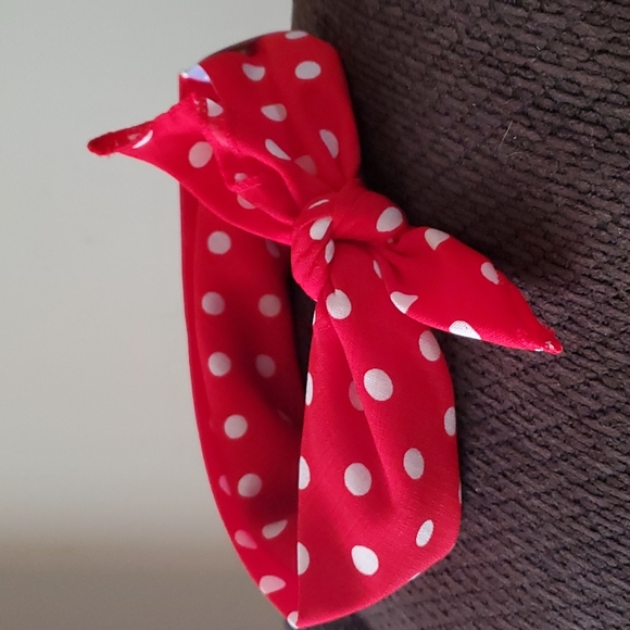 Claire's Accessories - Red Polka-dot Hair Scarf